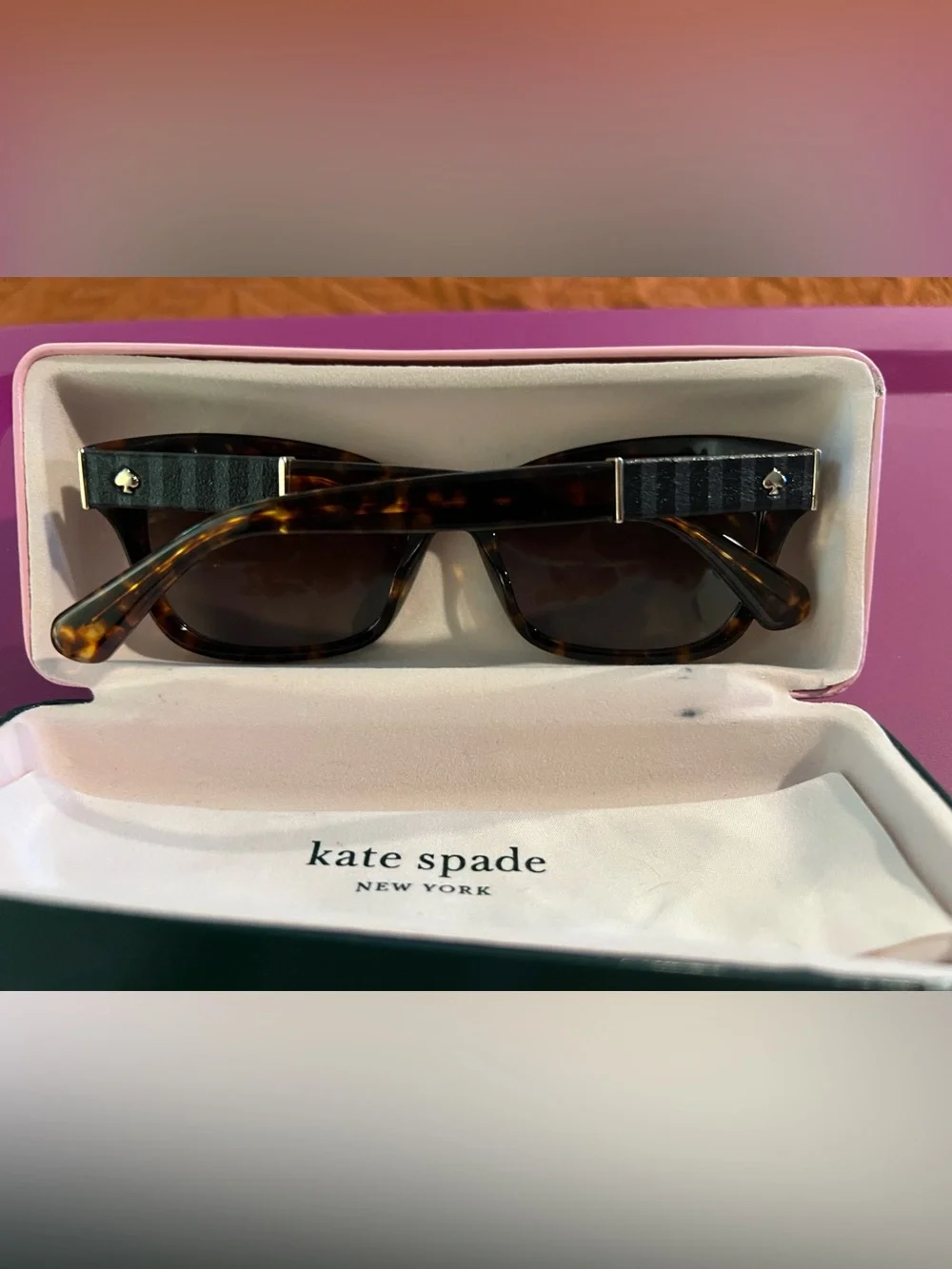 kate spade Tortoiseshell Frame Sunglasses with Brown Lenses